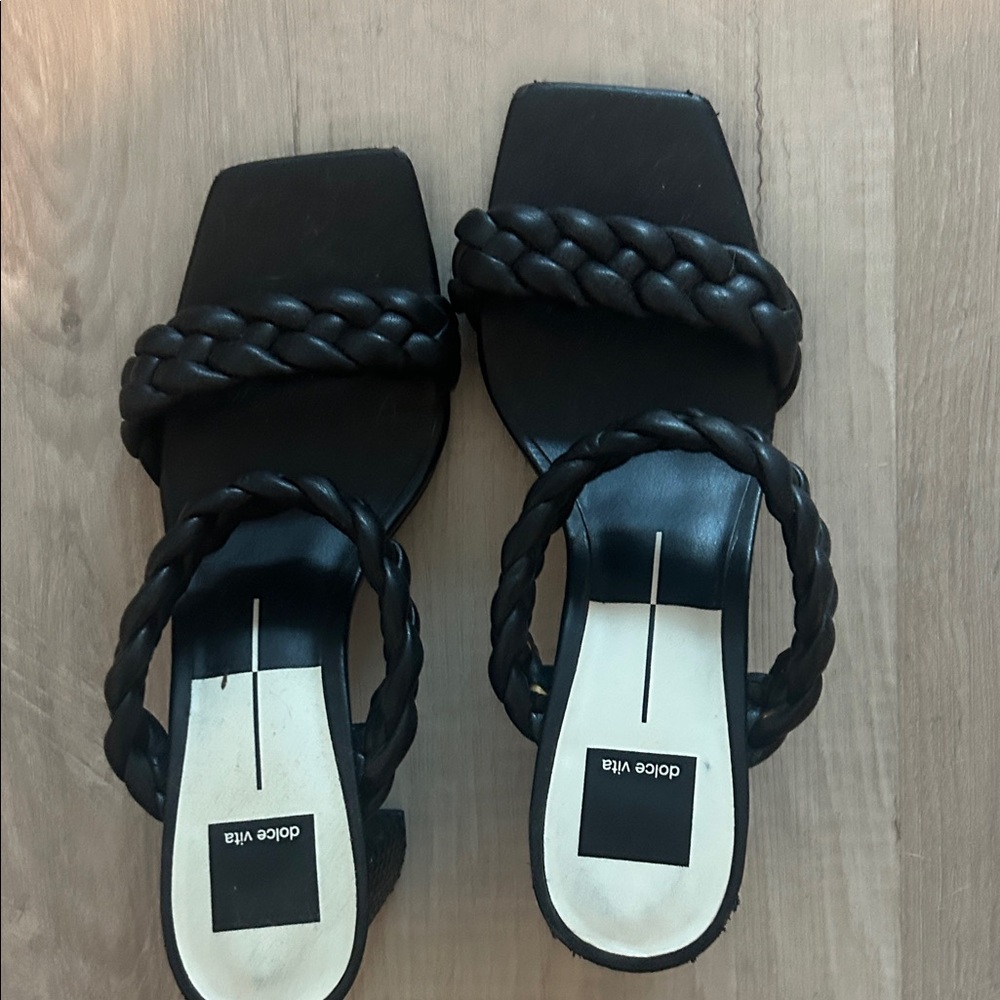 Dolce Vita Black Braided Sandals